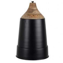 Czarna lampa wisząca Wood Top - Dutchbone