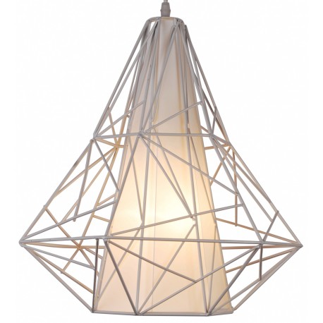 Geometryczna lampa wisząca - metal white